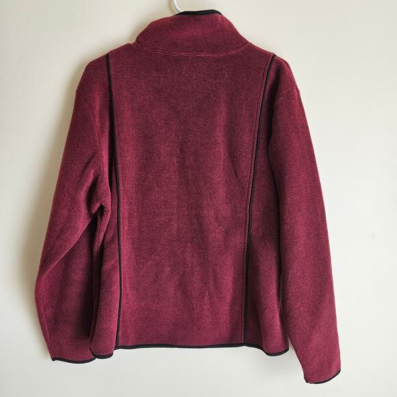 Venario Zip Up Fleece, Cranberry, Sz L - Picture 6 of 6